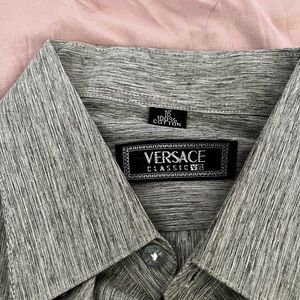 Vintage Versace gray long sleeve button down